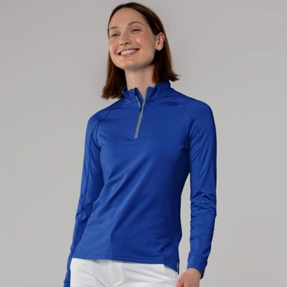 Level Wear Blue zip Long Sleeve Pullover Size large